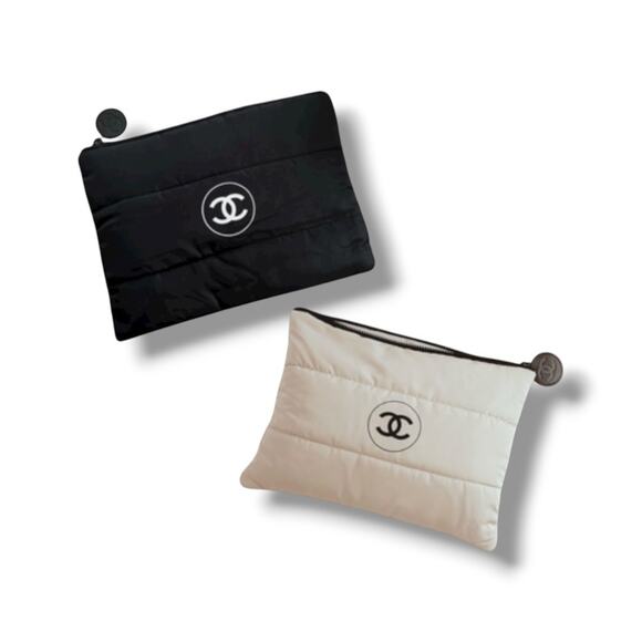 Chanel Beauty White/Cream Cosmetic Travel Pouch W/Dustbag - New in Bag - Picture 5 of 7